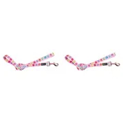 2x Eco-Pup Dog Outdoor Walking Durable Lead/Leash 120cmx20mm Smiley Pattern