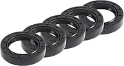 X AUTOHAUX Universal Oil Seal TC Double Lip W Steel Spring Seal Ring Rotary Shaft Seal 40x60x12mm High Pressure NBR Rubber Black 5pcs