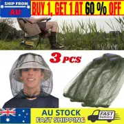 3X Mosquito Insect Head Net Mesh Protector Hat Fly Bee Outdoor Fishing Camping