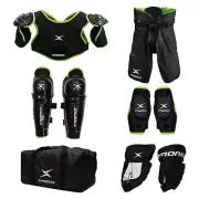 TronX Hockey Protective Gear Set - Ice Hockey Equipment with Bag - Youth Hockey