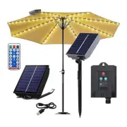Solar Umbrella Lights with Remote Control, Solar Powered Patio LED Umbrella5351