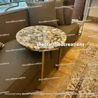 Natural Agate Coffee Side Table Top Geode Console Sofa Furniture Christmas Sale