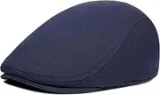 [PivotWing] Men's Flat Cap Lightweight Beret Cotton Flat Cap Men's Peaked Cap