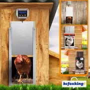 Auto Door Opener Cage Automatic Chicken Coop Door Closer Timer/Light Sensor