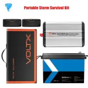 200Ah Lithium Battery + 100W Solar Panel + 2KW Inverter + 2* 5000mAh Power Bank