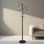Brooklyn Contemporary Metal Floor Lamp - Black, 1510mm High, PL0135