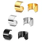 3 Pairs Stainless Steel Ear Cuffs Helix Cartilage Non-Piercing Hoop Ear Cuffs