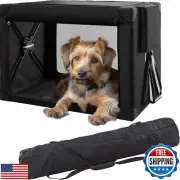 Cozzze Collapsible Dog Crate - 26 Inch Portable Foldable Travel Crates for Sm