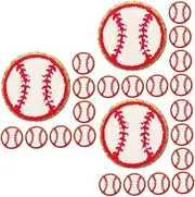 WOFASHPURET 3sets Fashionable Baseball Patches Iron-on for Coats Sweaters Quick Decor 15pcs*3