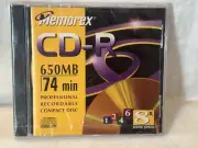 Memorex CD-R 650 MB 74 Min Blank CD New Sealed