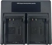 Dual LCD USB Charger for Camera Battery of EN-EL20, EN-EL20A, EN-EL22, EN-EL22A, Which for Camera Coolpix P950, P1000, DL24-500, Coolpix A, 1 AW1, 1 J1, 1 J2, 1 J3, 1 S1, 1 V3 Digital Camera