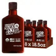 Agave In The Raw Organic Nectar Sweetener, Blue 18.5 Fl Oz (Pack of 8)