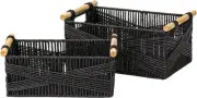 Versatile Rectangular Wicker Baskets - Stylish Organizers for Living Room Decor