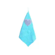 3PCS Kitchen Cute Love Heart Pattern Soft Hand Towel Cleaning Dish Microfiber Wipe Table Cloth(Blue)