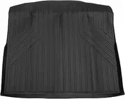X AUTOHAUX 1 Pc Cargo Liner Rear Trunk Mat for Volkswagen Golf Alltrack 2017-2019 TPE Black Trunk Cargo Luggage Boot Tray Mat Flat Face Long Stripe Pattern