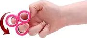 Toyland Pack of 3 Professional Magnetic Spinning Ring Toys - Novelty Toys - Fidget Toys - Finger Toys - Anxiety/Stress Relief - Suitable for Ages 8+ (Pink)