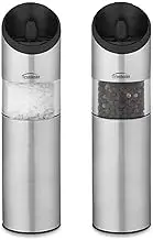 Trudeau Graviti Battery Operated Salt & Pepper Mill Set (Silver)