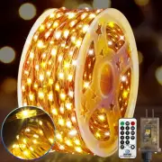 203FT 600 LED Outdoor Fairy Lights Plug in, Christmas Fairy Lights Outdoor Wa...