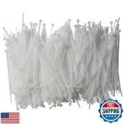 Zip Ties 4 inch 1000 pcs Cable Zip Ties with 18 Pounds Tensile Strength, Whit