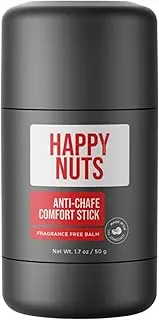 HAPPY NUTS Anti-Chafe Comfort Stick for Men: Ultimate Friction Defense & Chafing Prevention for Active Lifestyles - Perfect for Runners, Cyclists, and Active Men Who Experience Chafing (Unscented)