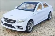 Decorative Car Model 1:32 for C260L Diecast Alloy Openable Door Car Model Reception Area Decoration Perfect for Gifting(White)