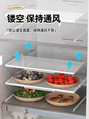 冰箱收納盒 冰箱置物架 廚房冰櫃分隔籃 冰箱儲物盒 冰箱收納神器 冰箱隔板 (4.6折)