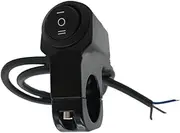 Motorcycle Headlight, 220W Motorcycle -Off, 12-60V Input Voltage Aluminum Alloy Third Gear Handlebar/Off for Motorcycle Helves