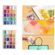 20 Colors Solid Watercolor Painting Pearlescent Pigment Watercolor Paint Set
