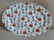 Peanuts Snoopy Halloween Large Oval Platter Plate Dish Linus Charlie Brown Lucy