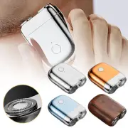 Waterproof Portable USB Men's Shaver, Mini Double Head Washable Electric Razor