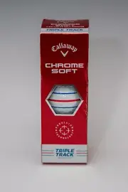 GOLF BALLS Callaway Chrome Soft Tripple Track 360 Ball White -New -Box of Three