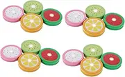 Toddmomy 16pcs Mason Jar Drinking Lids with Straw Hole Covers for Regular Mouth Jars Lightweight Fruit Theme Design for Family Use and Gifting