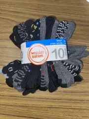 Wonder Nation Boys Crew Socks 10 Pack “ gamer “￼