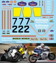 1/12 Decals for NS500 Gardner Mamola Rothmans 1985 Decal TBD530
