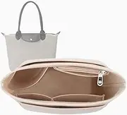 Lckaey Organizer Insert for longchamp le pliage medium organizer tote bag organizer inserts handbag best1032beige-M