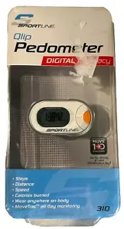 New Sportline 310 Qlip Pedometer Digital accuracy Step Counter SEALED