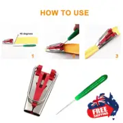 4 Size 6 12 18 25mm Fabric Bias Tape Maker Binding Tool Quilting Sewing +Awl OD