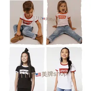 《正品 Levi's 全新現貨》女小童 滾邊短Tee 幼童 蘋果 經典短T