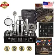 31-Piece Professional Mixology Bartender Kit - Bamboo Cocktail Set