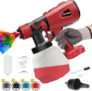 TAIRDA Cordless Paint Sprayer Compatible for Milwaukee 18V Battery (NO Battery), HVLP Electric Handheld Paint Sprayers with 1000ML Container, for House Furniture, Fence, Cabinets, Walls (Bare Tool)