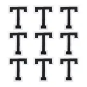 Letters T Patches Black Iron-On Letters Patch for Clothing Repair 9 Pcs