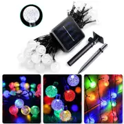 50LED Solar Globe String Fairy Light Outdoor Festoon Party Garden Tree Decor
