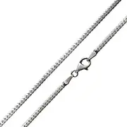 [MATERIA by Matthias Wagner] MATERIA 925 Silver Curb Chain for Men and Women - Flat Chain 2 mm in 40 45 50 55 60 70 cm Antique Blackened in Case