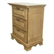 Solid Rubber Wood Bedside Table Bedroom Furniture Classic Design