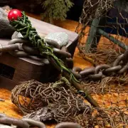 Ebros Greenman Vine Red Orb Fantasy Sorcery Wizard Cosplay Toy Magic Wand 9.25"L