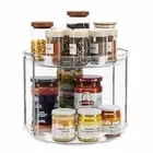 LAMU 2 Tier Lazy Susan Turntable Organizer 9.25'' Rotating Spice Rack Organiz...