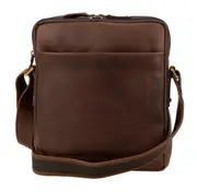 Franco Bonini - 118BFK Mens square leather side bag - Brown
