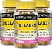 Mason Natural Collagen Gummies - Supports Healthy Skin, Bones and Joints, Tropical Flavor, Kosher, 60 Gummies (Pack of 3)