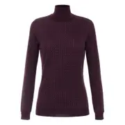 [Elisabetta Franchi] Elisabetta Franchi Jacquard Roll-neck Jumper 44 IT RED