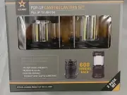 2 Pack,US Army Pop Up Camping Lantern Set Military Grade Durable/ Weather Resist